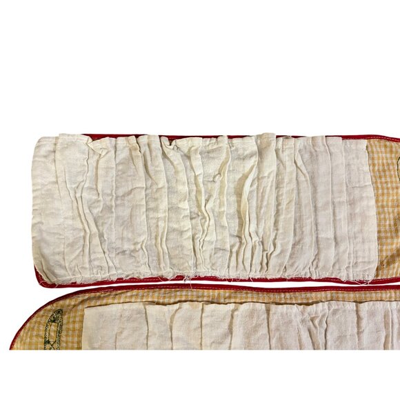 Vintage Handmade Anti-Tarnish Flatware Rolls Set of 2 Storage Pouches Used - Picture 11 of 11